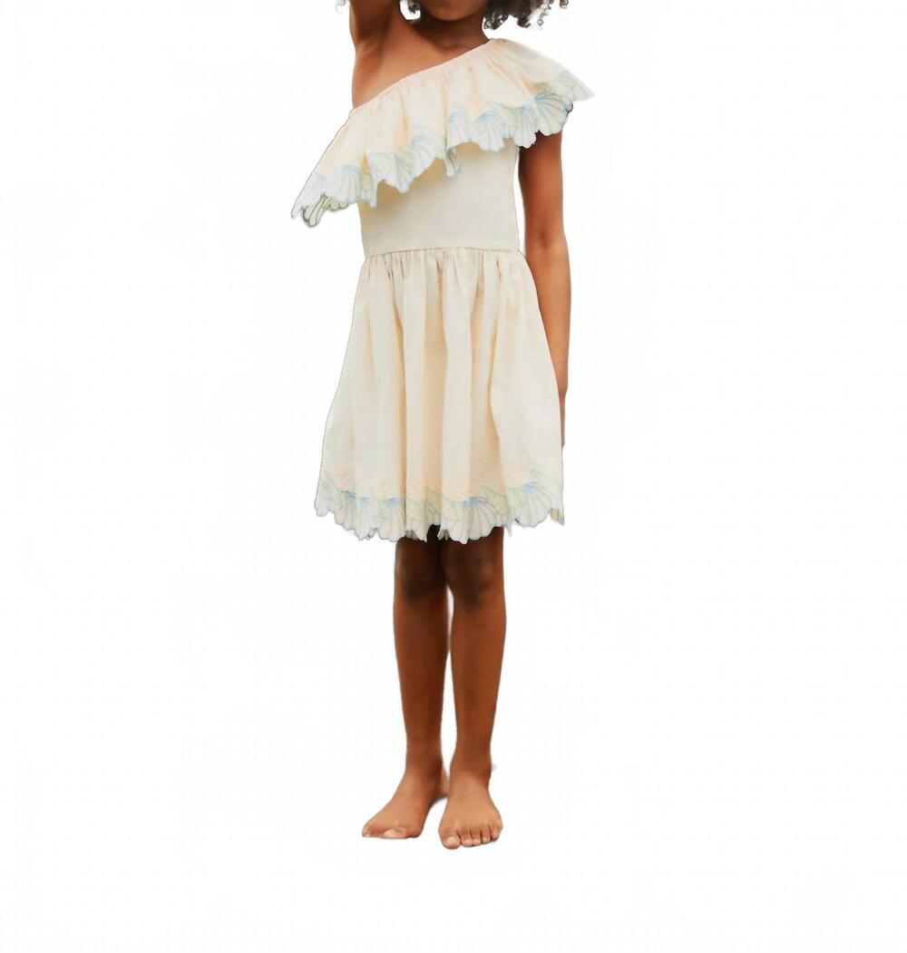 NEW MOLO girls cato dress in pearled ivory